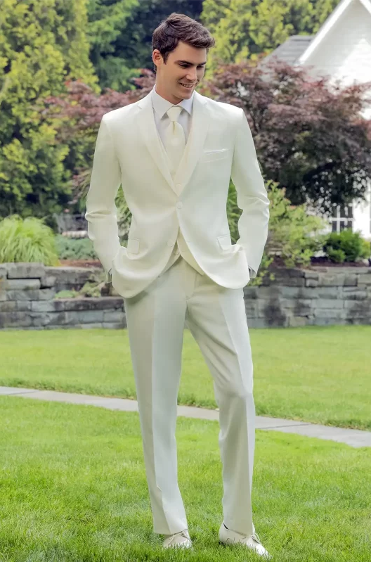 Ike Behar Ivory Suit